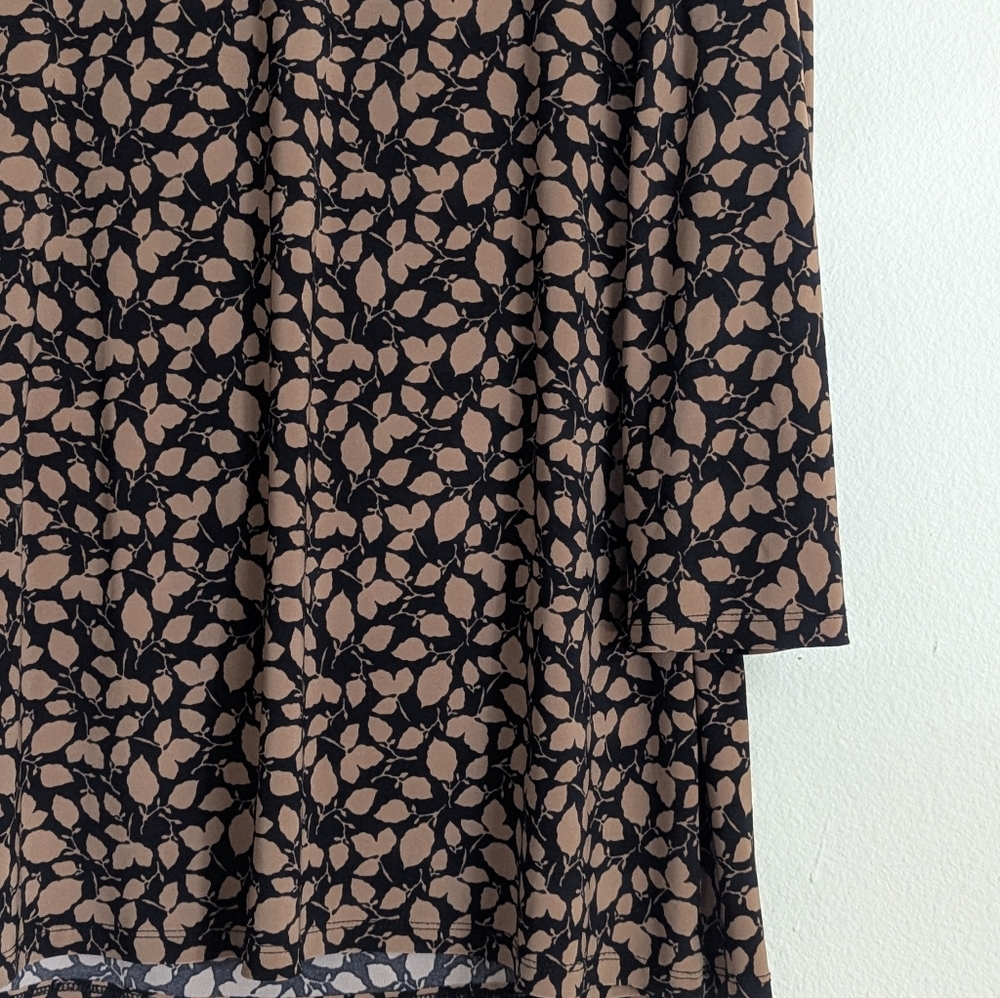 Anne Klein Leaf Print Wrap Dress Size 1x, Stretchy - Picture 8 of 8